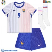 Fotballdrakt Barn Frankrike Olivier Giroud #9 Bortedraktsett EM 2024 Kortermet (+ Korte bukser)